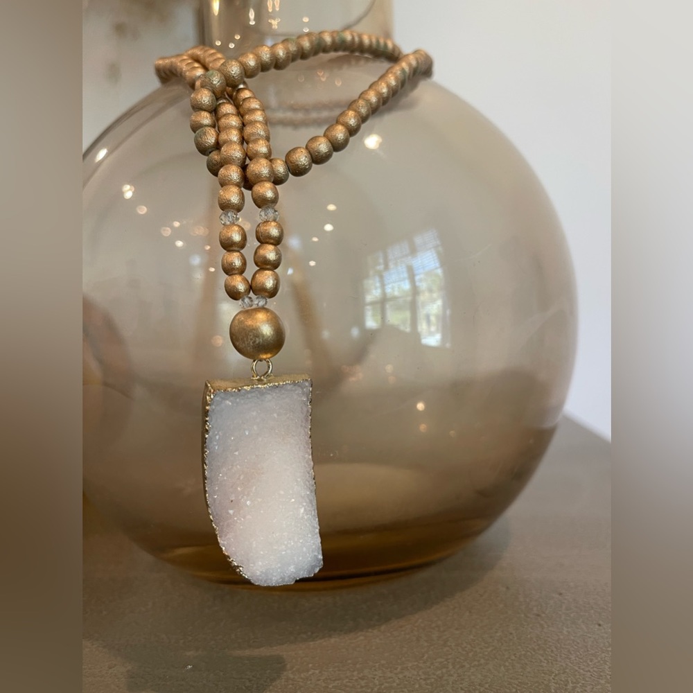 19.5in Geo Stone necklace